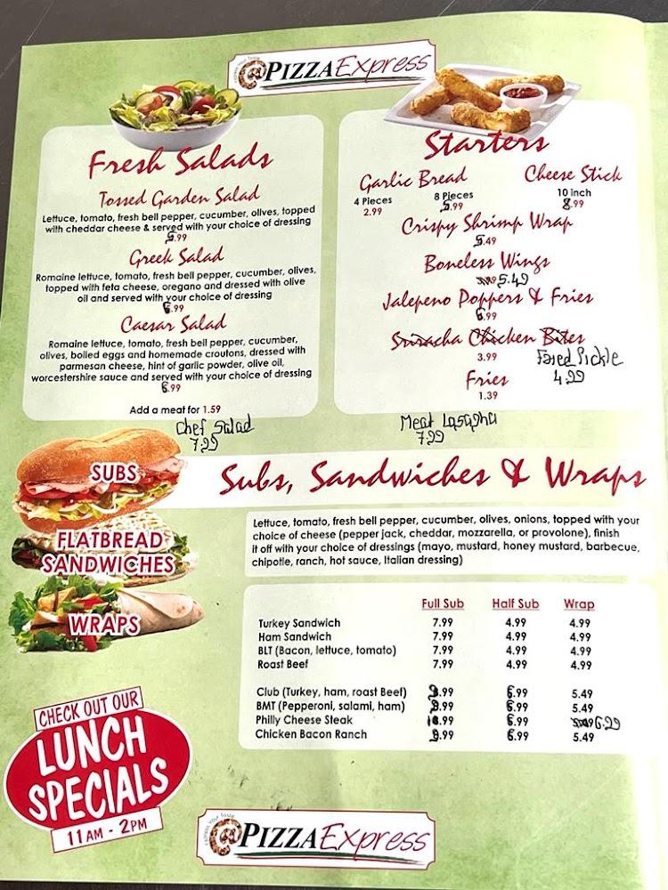 Pizza Express Menu image 1